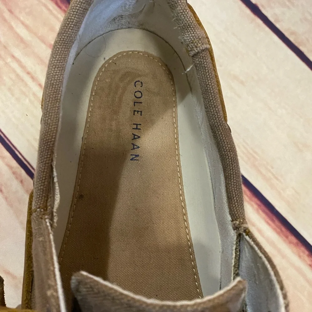 Cole Haan Mens Canvas Slip-on Boat Shoes, Size 10M